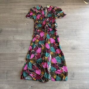 Farm Rio Shell Mix Midi Dress - size small - GUC